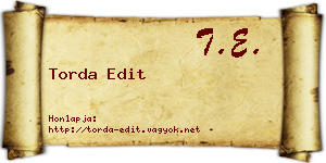 Torda Edit névjegykártya